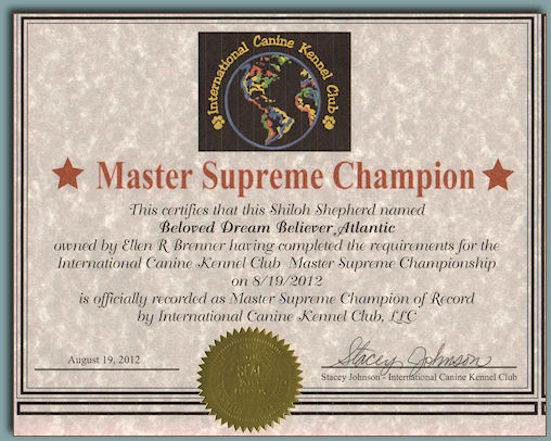 Teegan Master Supreme Champion